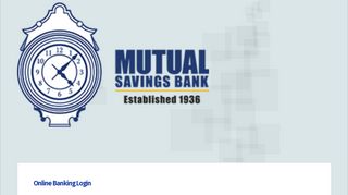 Mutual Savings Bank Online Banking Mobile