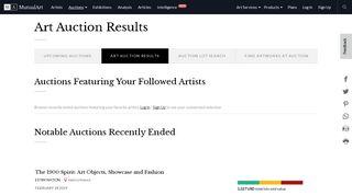 Art Auction Results | MutualArt