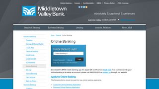 Online Banking - Middletown Valley Bank | Middletown, MD