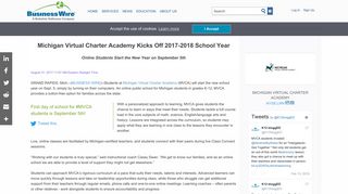 Michigan Virtual Charter Academy Kicks Off 2017-2018 School Year ...