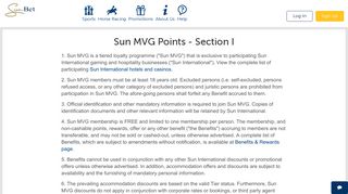 Sun MVG Points - Section I - Sunbet