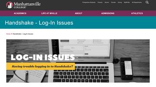 Handshake - Log-In Issues | Manhattanville College