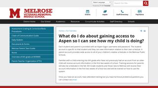 What do I do about gaining access to Aspen so I can see how my child ...