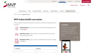 Manage Your Account for Employers | MVP Health Care