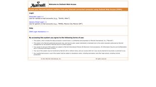 Marriott - Outlook Web Access