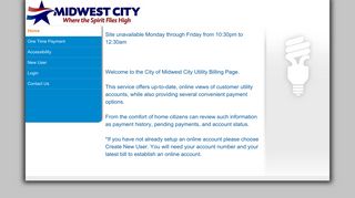 Click2Gov Utility Billing - City of Midwest City