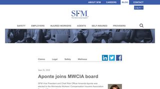 Aponte joins MWCIA board - SFM Mutual Insurance