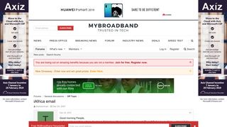 iAfrica email | MyBroadband