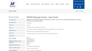 MWEB Message Centre : User Guide > MWEB Help > View Guide