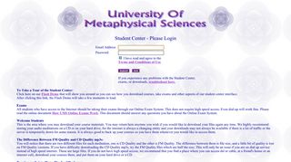 UMS Student Login - University of Metaphysical Sciences