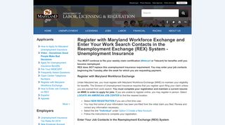 Register with Maryland Workforce Exchange and Enter Your Work ...