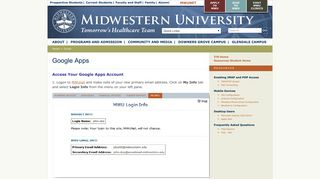Google Apps | Midwestern University