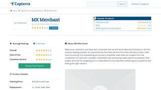 MX Merchant Reviews and Pricing - 2019 - Capterra