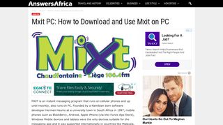 Mxit PC: How to Download and Use Mxit on PC - Answersafrica