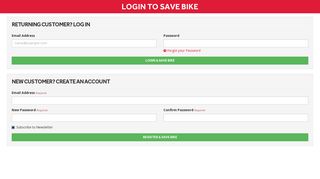 Login to Save Bike - MXstore