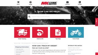 How can I track my order? – MXstore Help