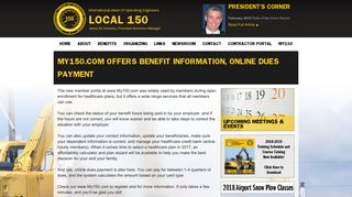 My150.com Offers Benefit Information, Online Dues Payment | IUOE ...