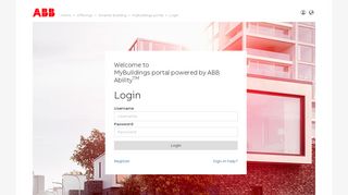 MyBuildings portal powered by ABB AbilityTM
