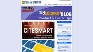 MY Access! School Edition Login - Vantage Learning