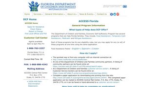 General Program Information | Florida Department of Children and ...