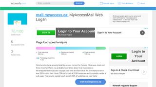 Access mail.myaccess.ca. MyAccessMail Web Log In