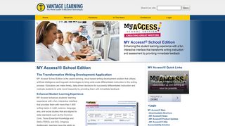 MY Access!® Writing and Assessment Solution | Vantage Learning