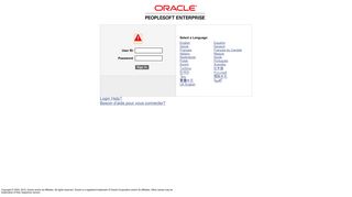 Your User ID and/or Password are invalid. - Oracle | PeopleSoft ...