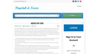 Adecco Pay Stub | Paystub & Taxes