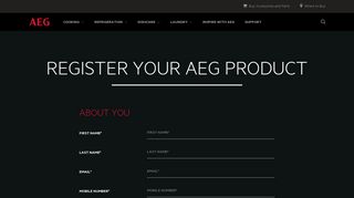 Register Your AEG Product | Support | AEG Australia