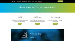 Resources for Current Volunteers | AFS-USA