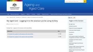 My Aged Care - Logging in to the assessor portal using AUSkey ...