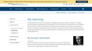 My Learning - CareSearch
