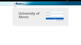 University of Akron - Login