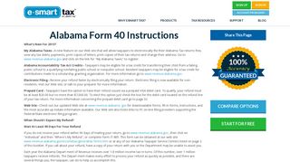 Alabama Form 40 Instructions - eSmart Tax