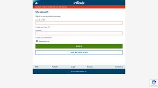 My account Sign In | Alaska Airlines Mobile