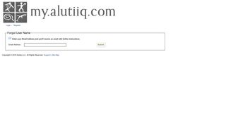 Forgot User Name - My Alutiiq Login