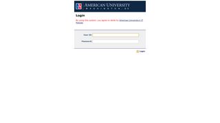 User Login - American University