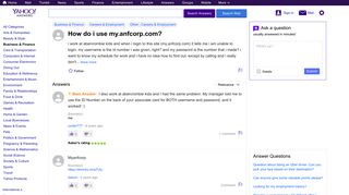 how do i use my.anfcorp.com? | Yahoo Answers
