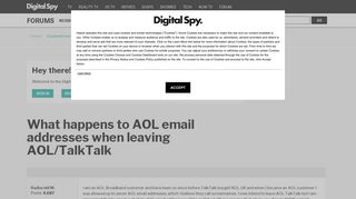 What happens to AOL email addresses when leaving AOL/TalkTalk ...