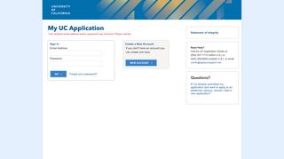 My UC Application - University of California