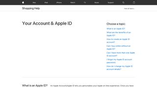Your Account & Apple ID - Shopping Help - Apple (UK)