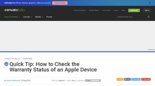 Quick Tip: How to Check the Warranty Status of an Apple Device