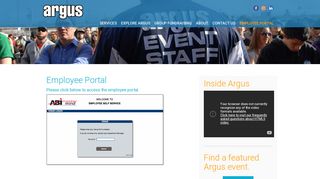 Employee Portal | Denver Event Management Jobs | Argus