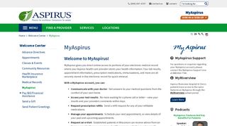 MyAspirus | Aspirus Health Care