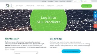 Log in to SHL Products - SHL