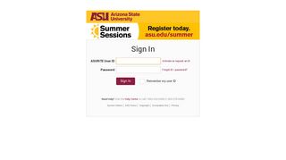 My ASU - ASURITE Sign-In