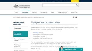 View your loan balance online | Australian Taxation Office - ATO