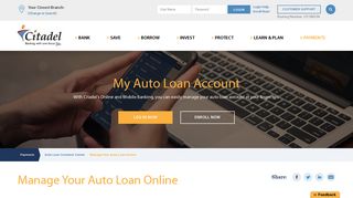 Manage Your Auto Loan Online - Citadel