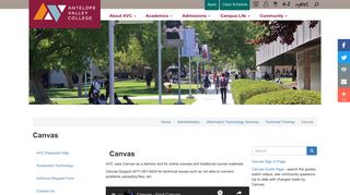 Canvas | Antelope Valley College