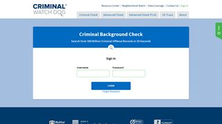 Login to Your Background Check Account | CriminalWatchDog